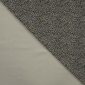 Preview: Baumwolljersey in Khaki mit Leopard, Stoff in ganzer Breite